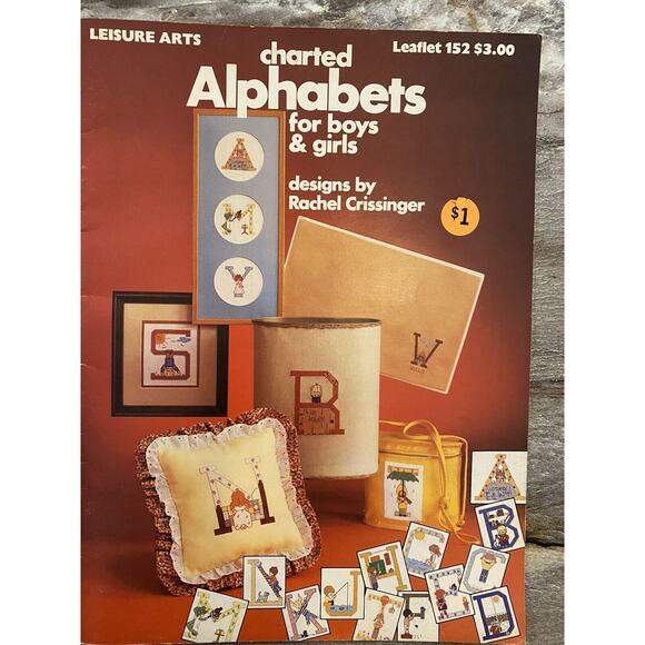 Lot of 3 Counted Cross Stitch Pattern Leaflets Kids Teddy Bears Jungle Vintage - Picture 4 of 8